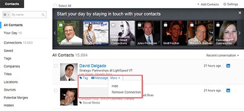 linkedin contacts