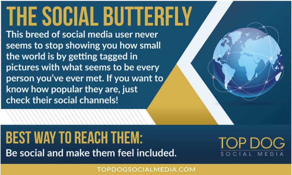 10 Types of Social Media Users: The Social Butterfly