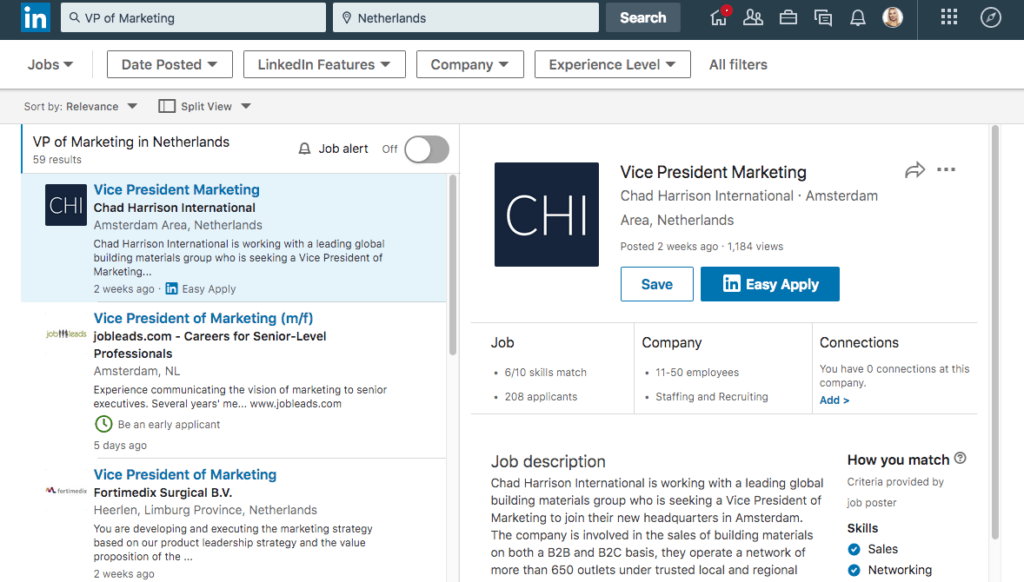 linkedin jobs available